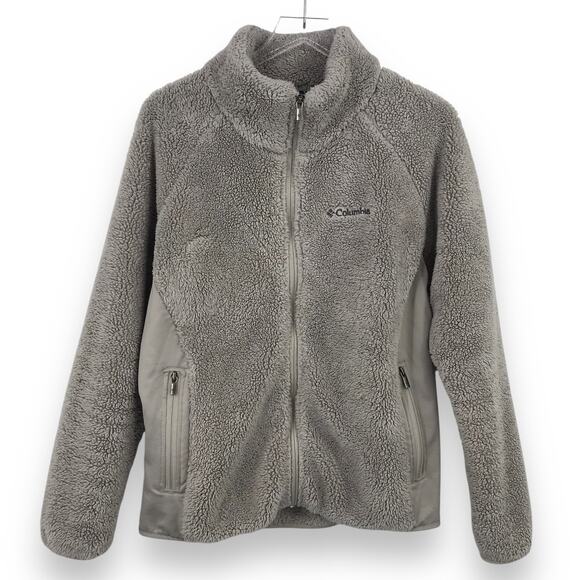 Columbia Women's Fast Beauty Plush Fleece Jacket XL Full Zip Long Sleeve Gray - Picture 1 of 4